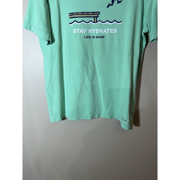 Life is Good Crusher T  Shirt Women’s Small Green Stay Hydrated - Picture 3 of 8